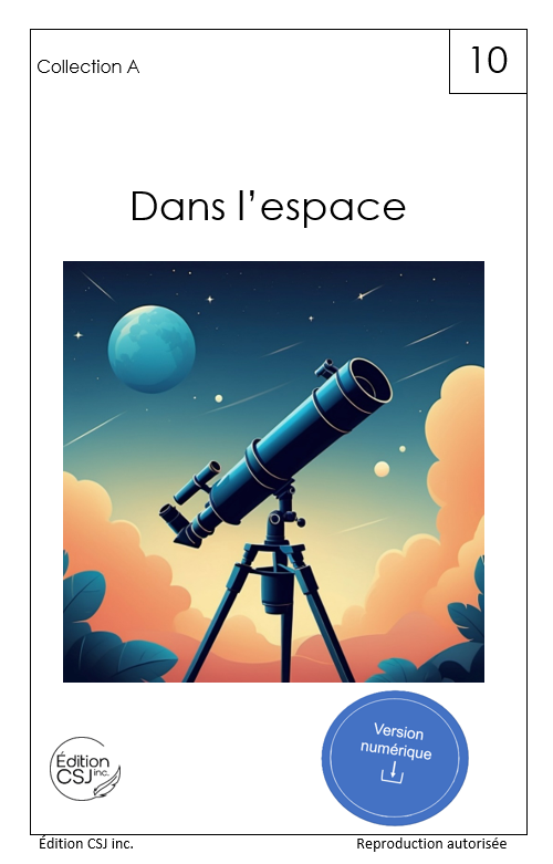 1re année Dans l'espace - LIVRE 10 COLLECTION A (Numérique)