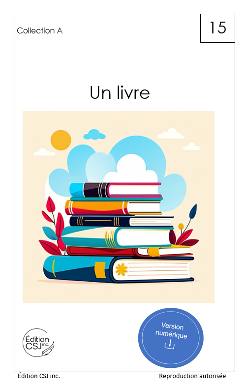 1re année Un livre - LIVRE 15 COLLECTION A (Numérique)
