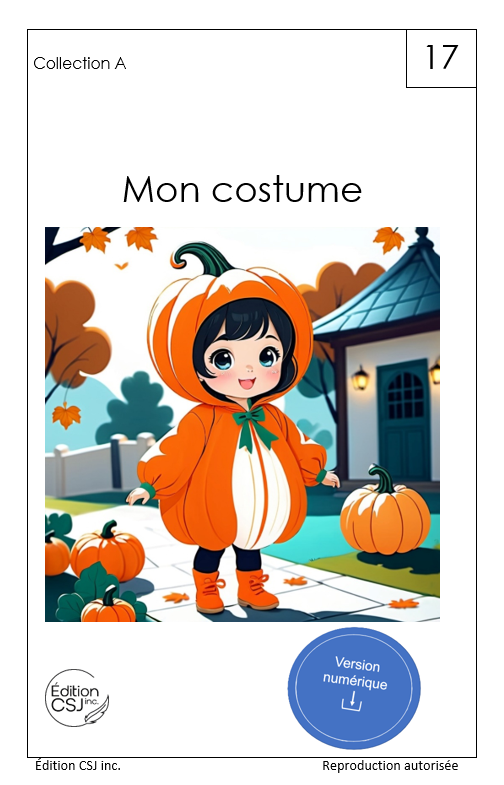 1re année Mon costume - LIVRE 17 COLLECTION A (Numérique)