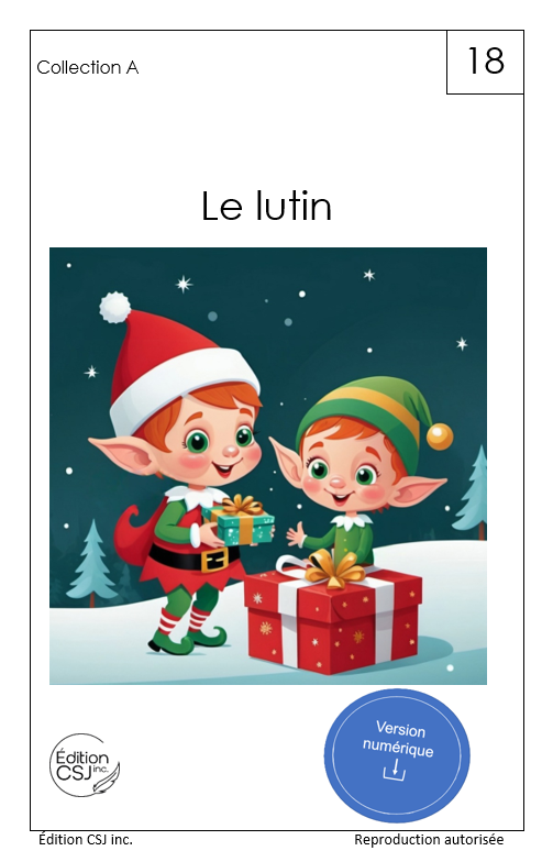 1re année Le lutin - LIVRE 18 COLLECTION A (Numérique)