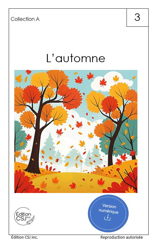 1re année L'automne - LIVRE 3 COLLECTION A (Numérique)