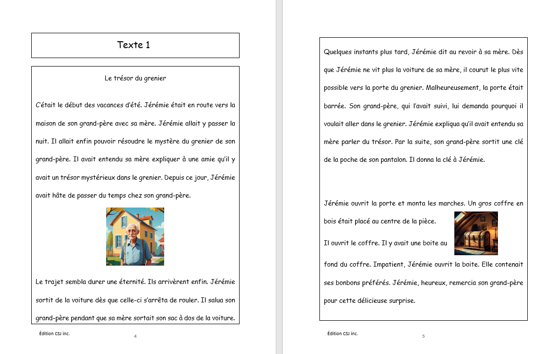 3e année Lecture compréhension de textes - CAHIER A