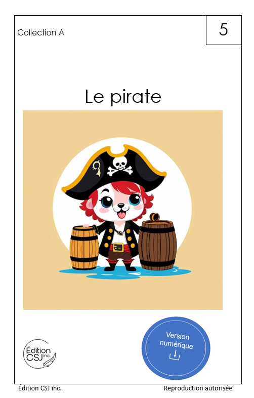 1re année Le pirate - LIVRE 5 COLLECTION A (Numérique)