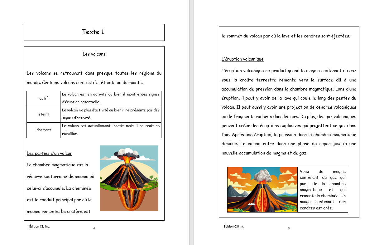 5e année Lecture compréhension de textes - CAHIER A