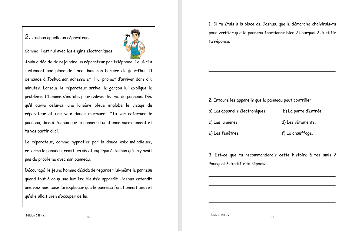 6e année Lecture compréhension de textes - CAHIER A (Numérique)