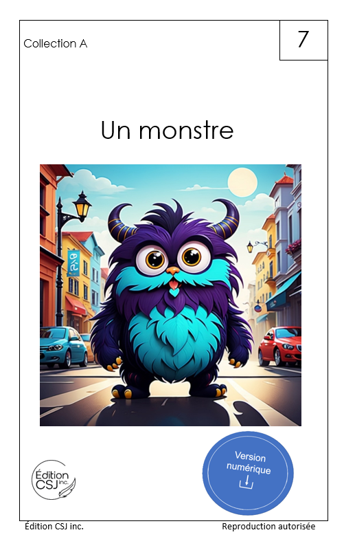 1re année Un monstre - LIVRE 7 COLLECTION A (Numérique)