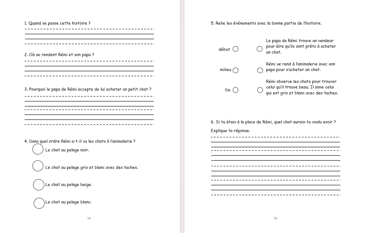 2e année Lecture compréhension de textes - CAHIER A (Numérique)