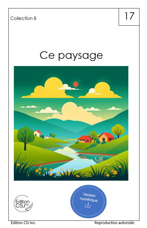 1re année Ce paysage- LIVRE 17 COLLECTION B (Numérique)