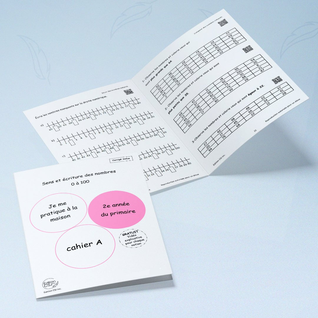 2e année Sens et écriture des nombres - CAHIER A