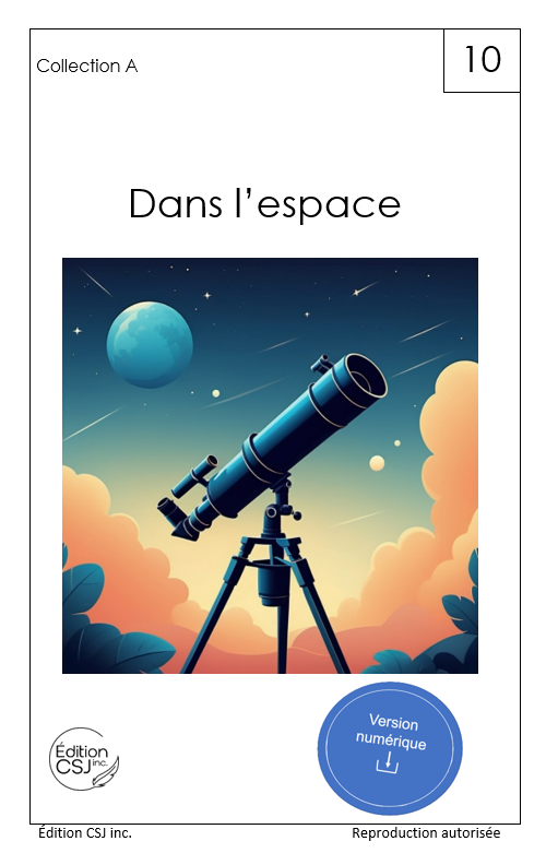 1re année Dans l'espace - LIVRE 10 COLLECTION A   (Numérique)