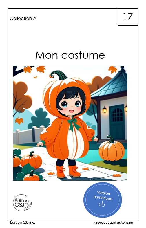 1re année Mon costume - LIVRE 17 COLLECTION A   (Numérique)