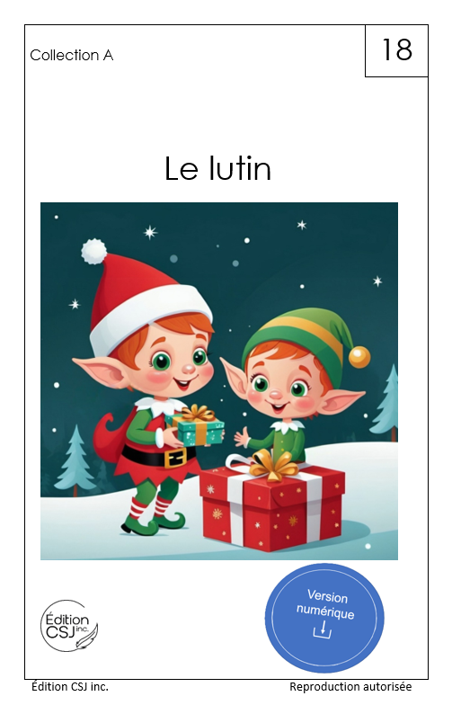 1re année Le lutin - LIVRE 18 COLLECTION A   (Numérique)