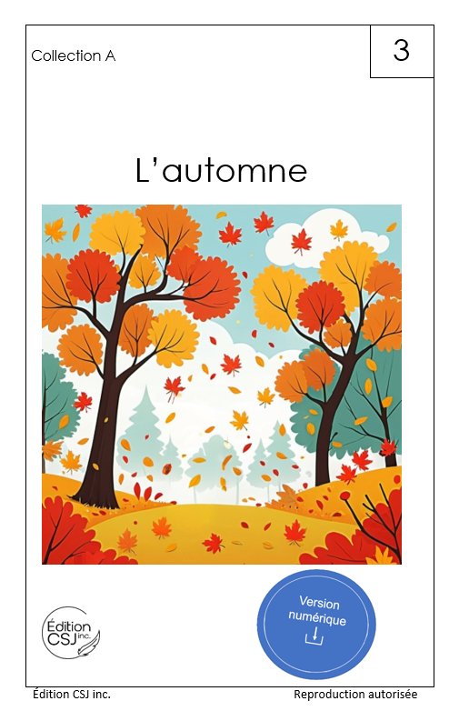 1re année L'automne - LIVRE 3 COLLECTION A   (Numérique)