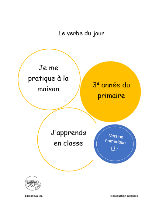 3e année Le verbe du jour (Numérique)