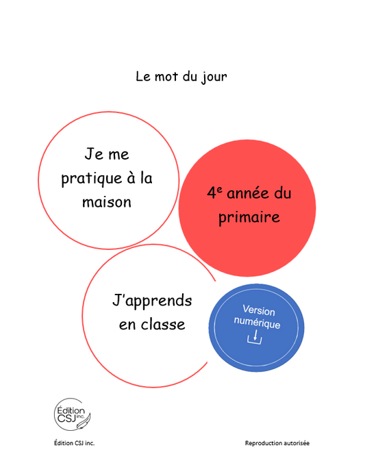 4e année Le mot du jour (Numérique)