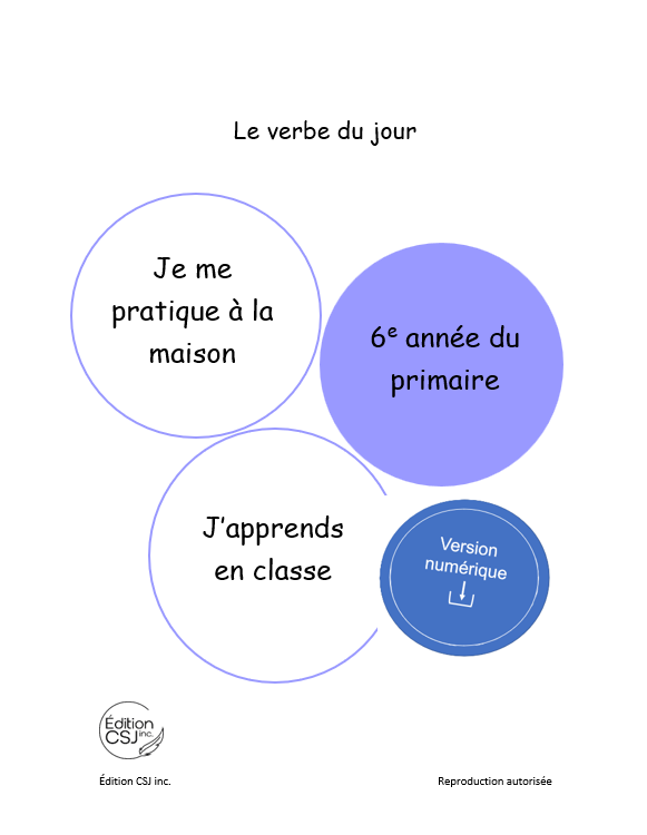 6e année Le verbe du jour (Numérique)