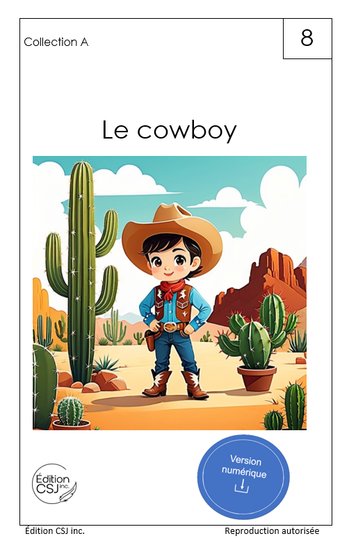 1re année Le cowboy - LIVRE 8 COLLECTION A   (Numérique)