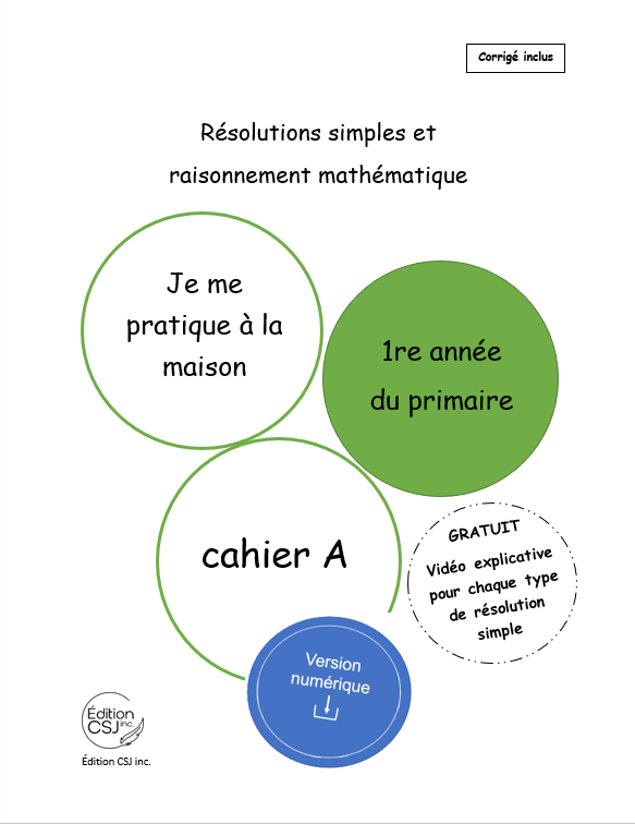 1re année Résolutions simples et raisonnement mathématique  - CAHIER A (Numérique)