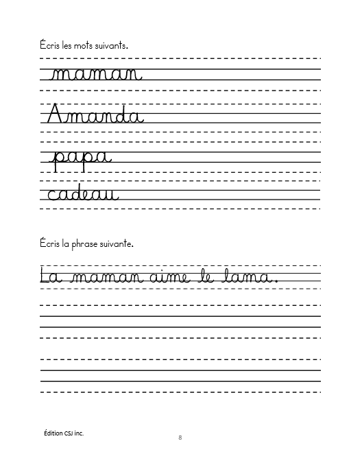 1re année Calligraphie les lettres attachées - CAHIER A (Numérique)