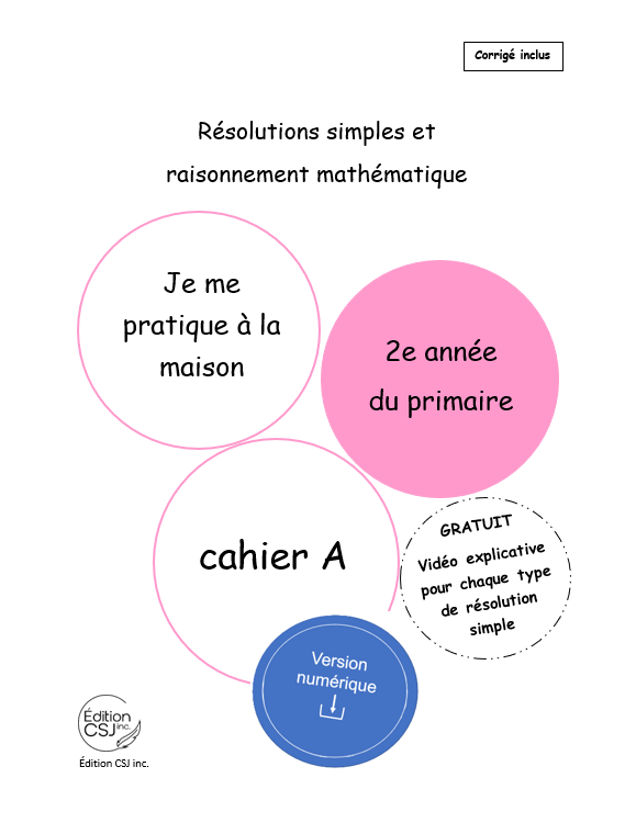 2e année Résolutions simples et raisonnement mathématique - CAHIER A (Numérique)