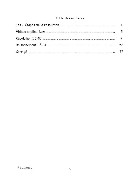 1re année Résolutions simples et raisonnement mathématique - CAHIER A