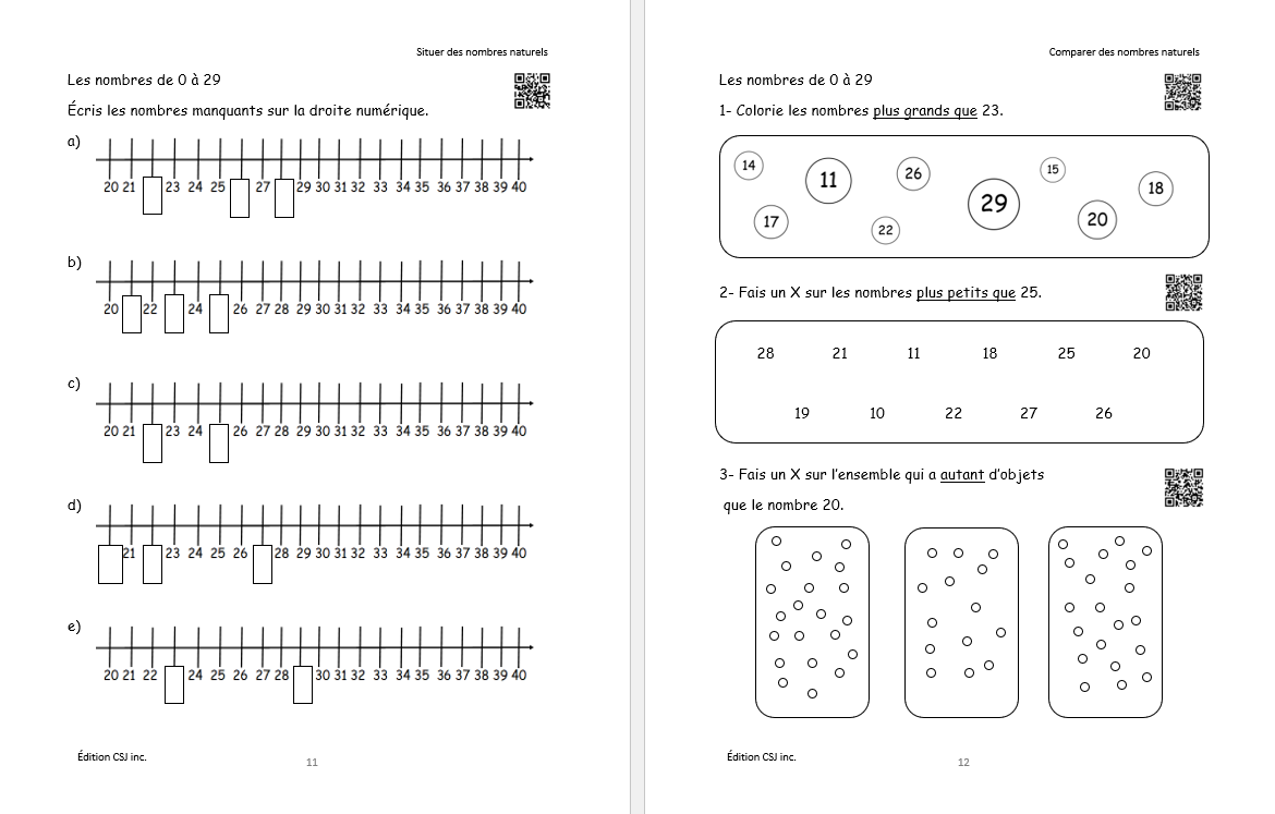 1re année Sens et écriture des nombres - CAHIER B (Numérique)