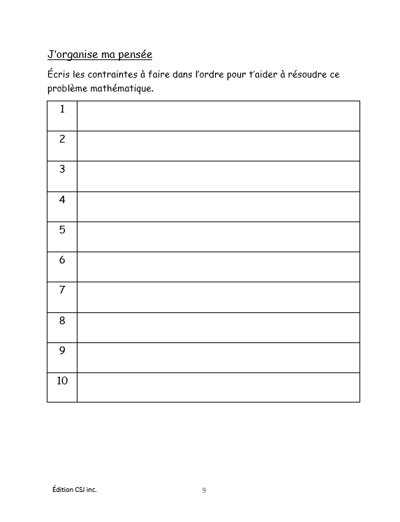 4e année Résoudre une situation-problème : résolutions complexes  - CAHIER A
