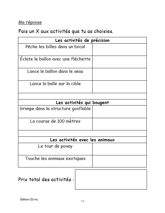 4e année Résoudre une situation-problème : résolutions complexes  - CAHIER A