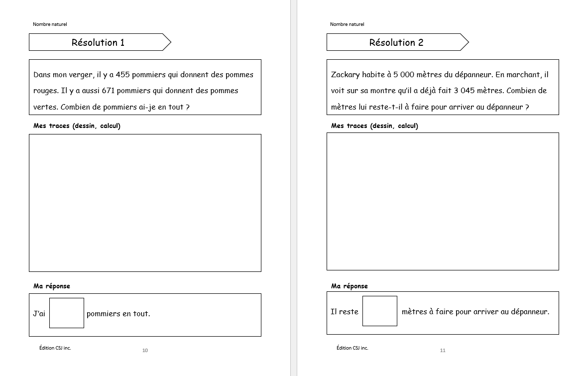 4e année Résolutions simples et raisonnement mathématique - CAHIER A