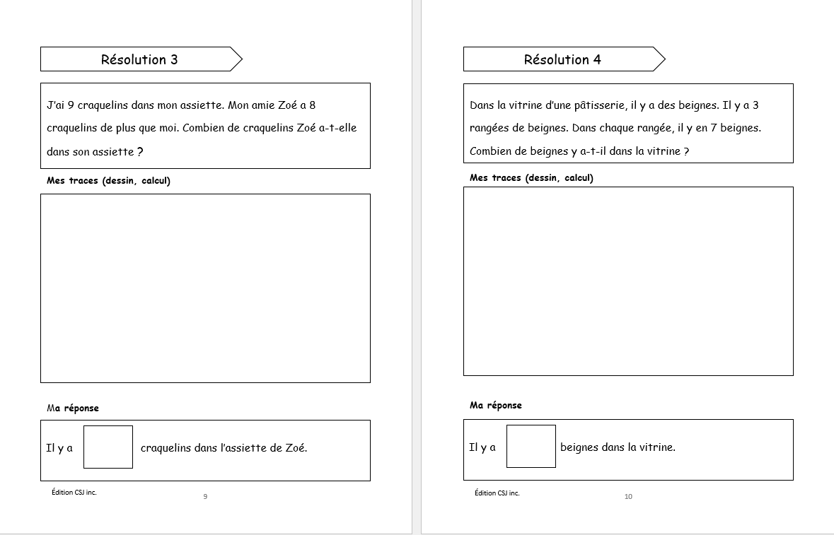 2e année Résolutions simples et raisonnement mathématique - CAHIER A (Numérique)