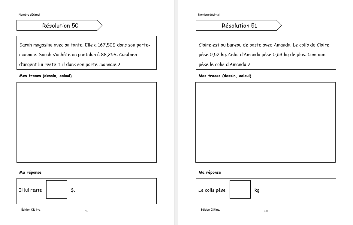 4e année Résolutions simples et raisonnement mathématique - CAHIER A (Numérique)