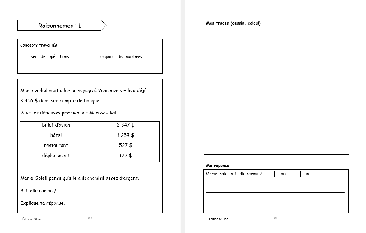 4e année Résolutions simples et raisonnement mathématique - CAHIER A (Numérique)
