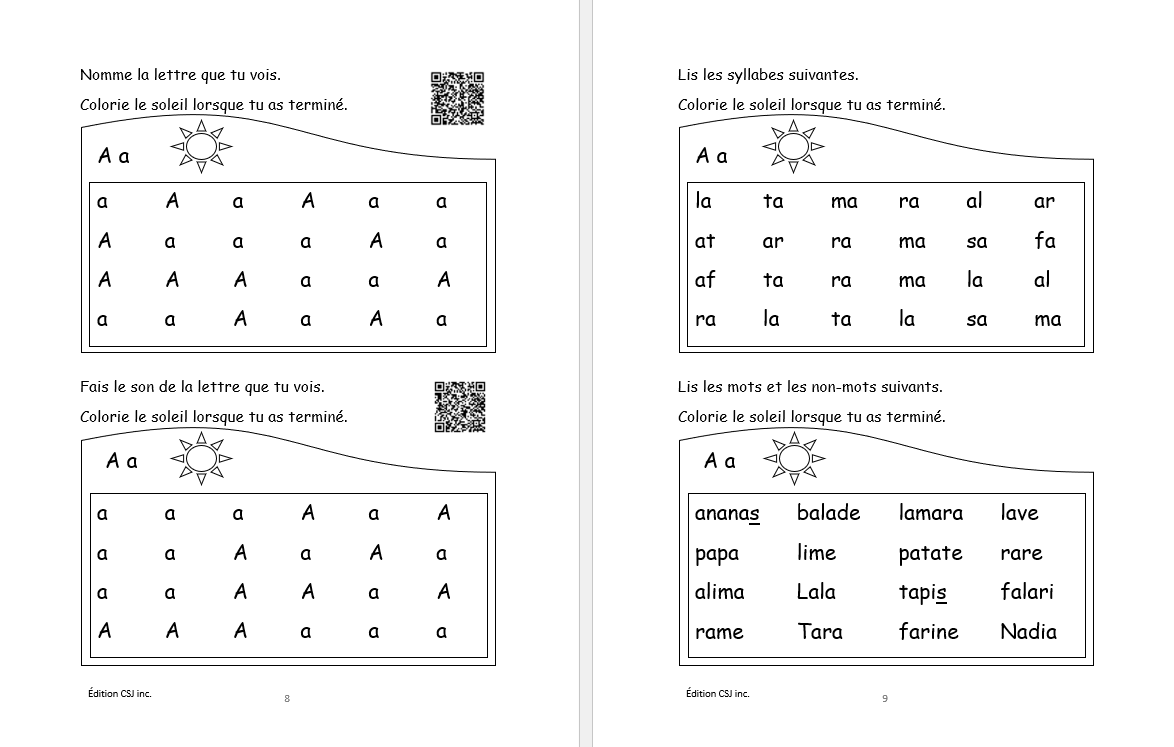 1re année Lecture lettres, sons, syllabes, mots  (Numérique)