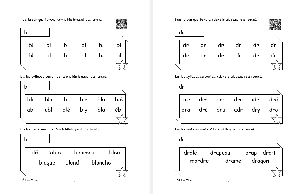 2e année Lecture sons, syllabes, mots