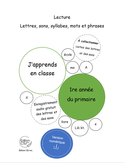 1re année Lecture lettres, sons, syllabes, mots et phrases (Numérique)