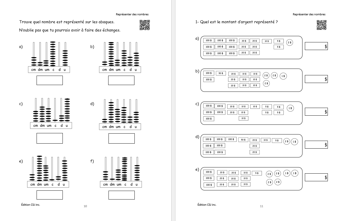 6e année Sens et écriture des nombres - CAHIER A (Numérique)