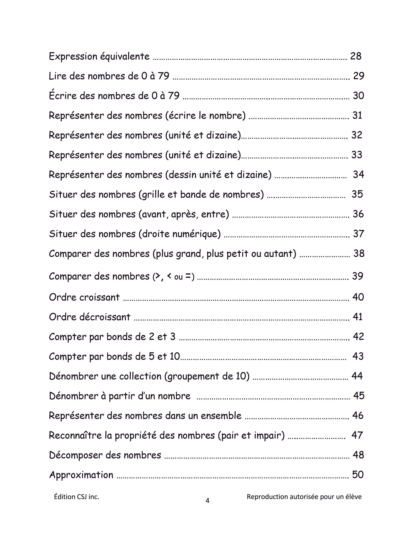 1re année Sens et écriture des nombres - CAHIER E (Numérique)